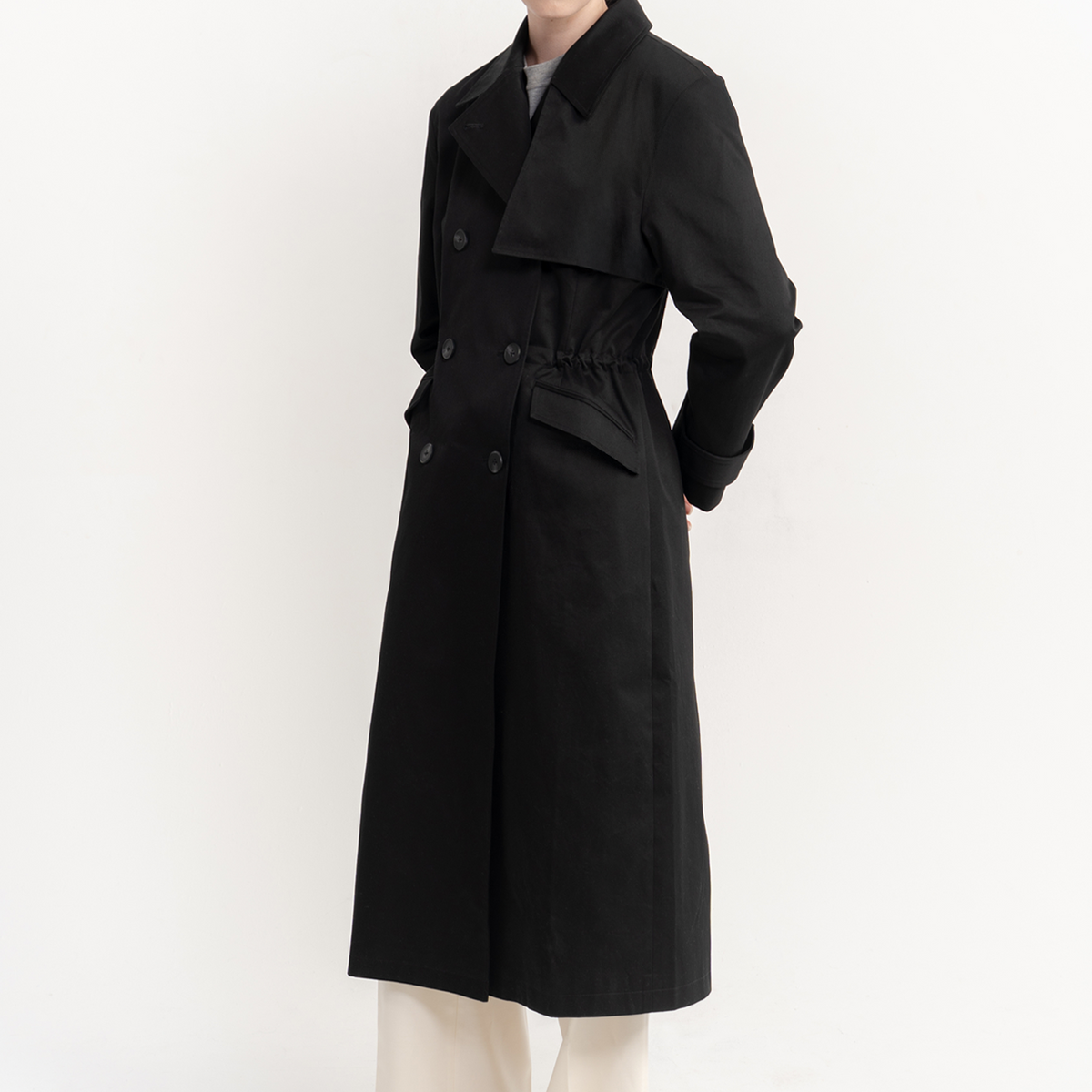 Laelen Signature Trench Coat in black | Women's Outerwear