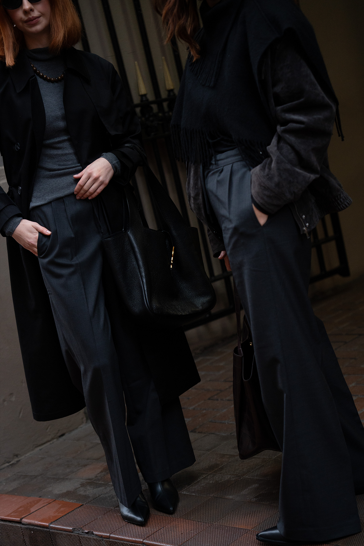 Wool Tailored Trouser - Grey