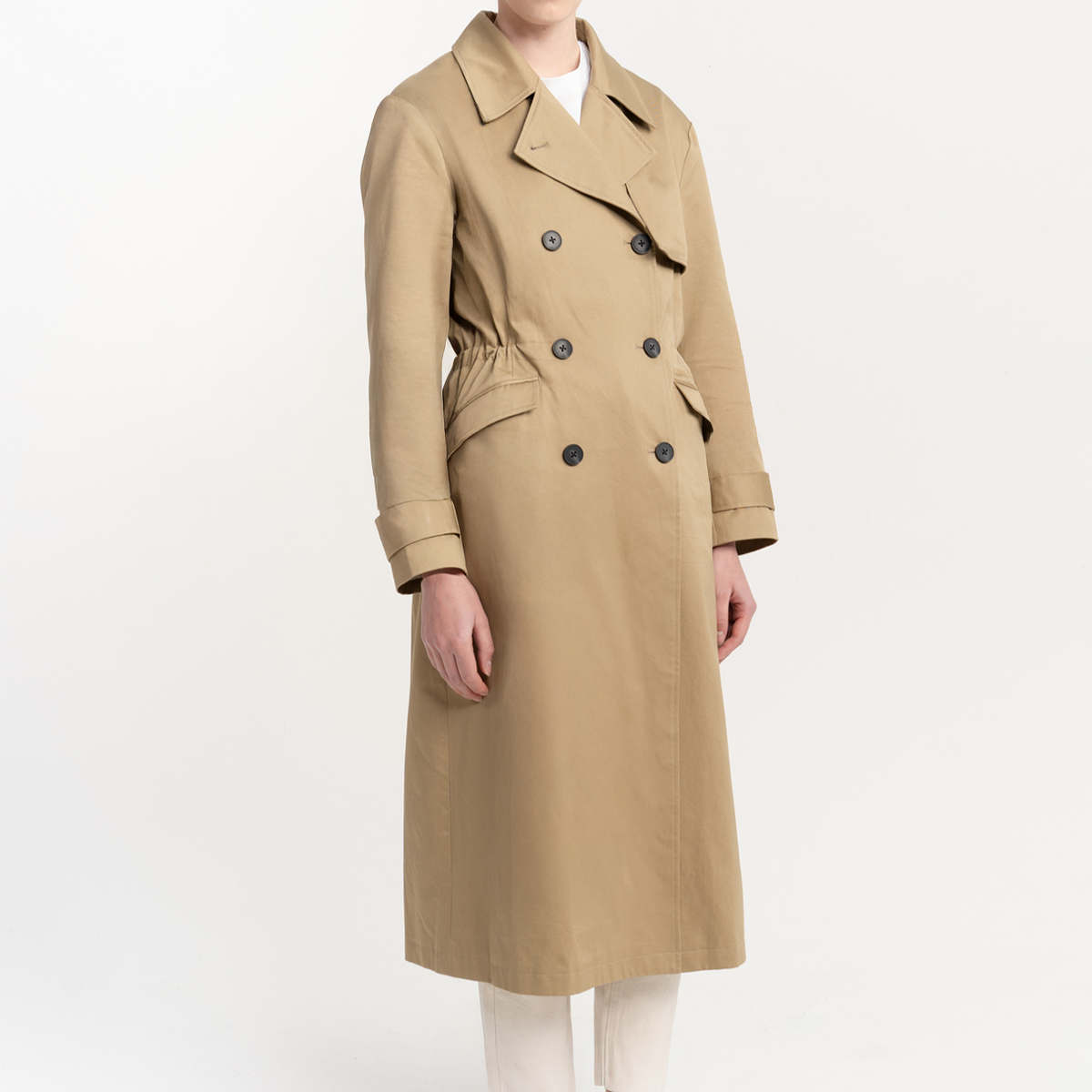 Laelen Signature Trench Coat in Sand | Women's Outerwear